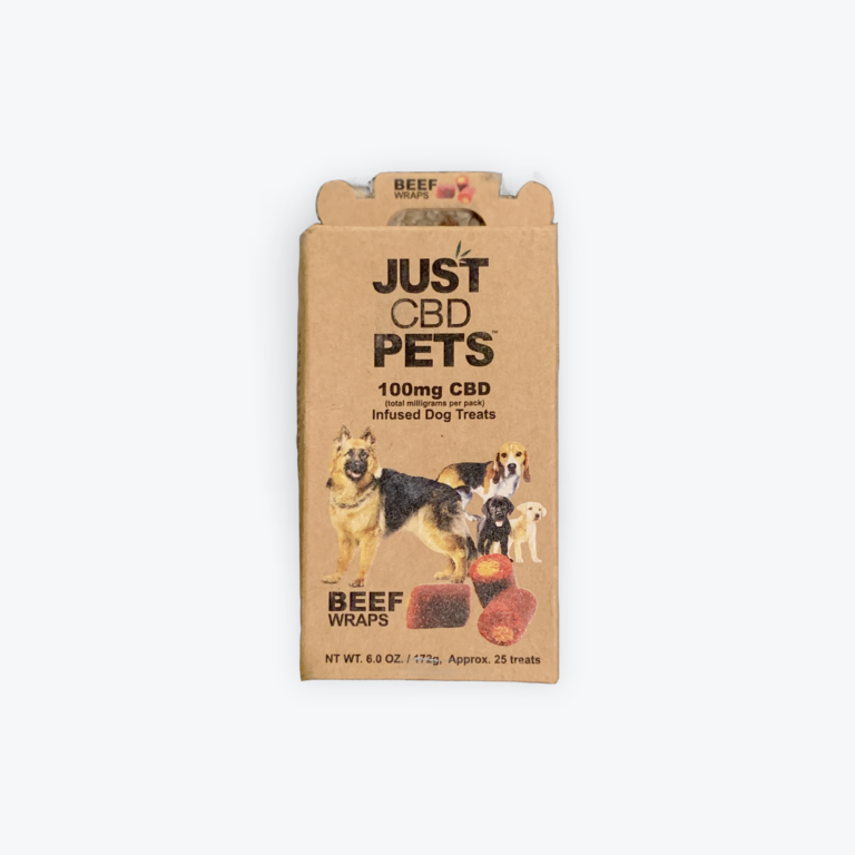 Just CBD Pets Beef Wrap Dog Treats - 4mg CBD Each