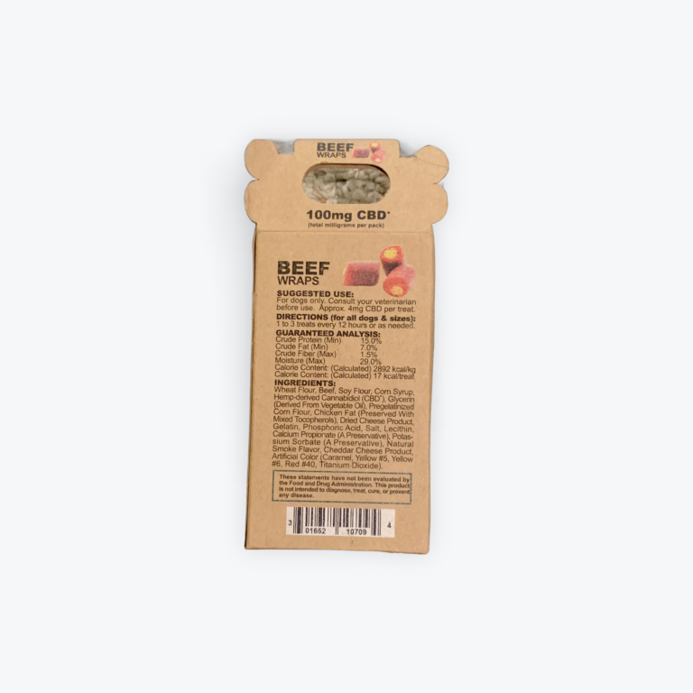 Just CBD Pets Beef Wrap Dog Treats - 4mg CBD Each - Image 3
