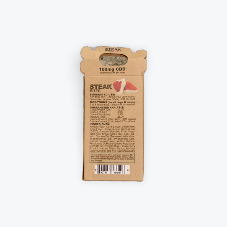 Just CBD Pets Steak Bites Dog Treats - 5.5mg CBD Each - Image 2