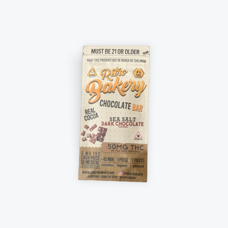 Retro Bakery Sea Salt Dark Chocolate Bar - 5mg THC Each