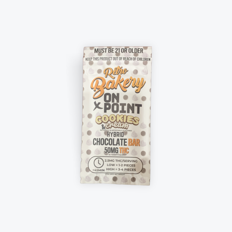 Retro Bakery Cookies & Cream Chocolate Bar - 2.5mg THC Each