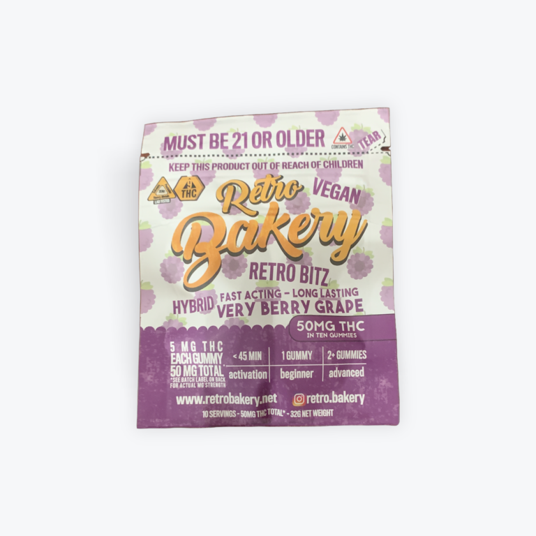 Retro Bakery Very Berry Grape Fast Acting Gummies - 5mg THC Each