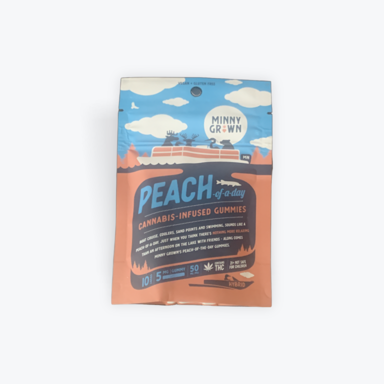 Minny Grown Peach Gummies - 5mg THC Each