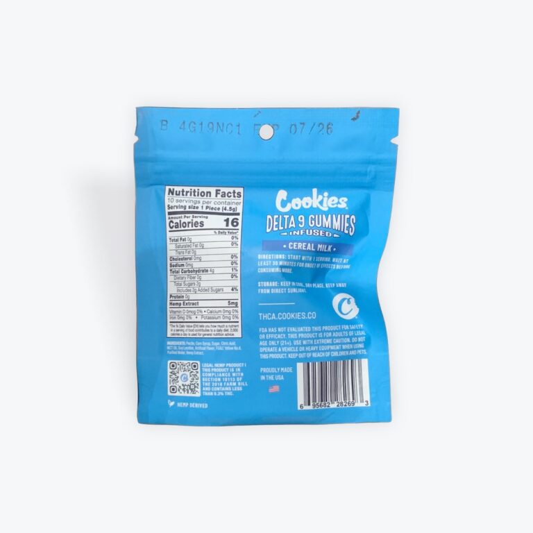 Cookies Cereal Milk Gummies - 5mg D9 THC Each - Image 2